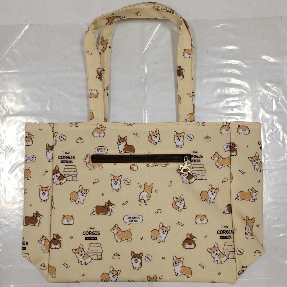 Waterproof Corgi Medium Tote Shoulder Handbag - Picture 9 of 13